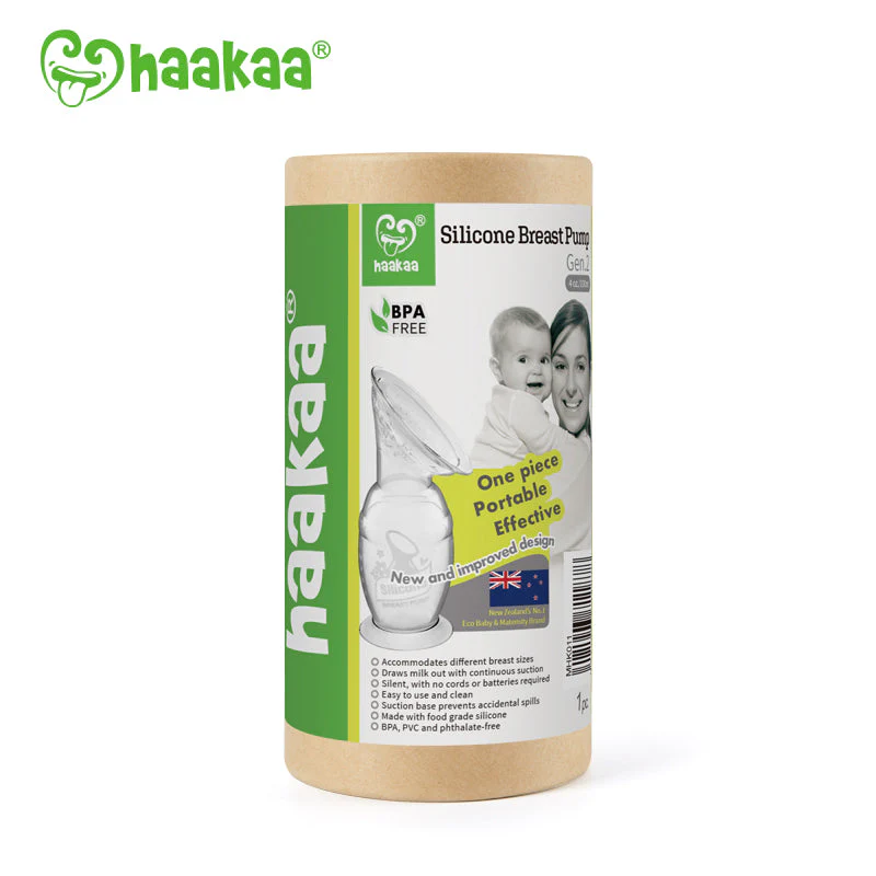 Haakaa Gen 2 Silicone Breast Pump with Suction Base 4 oz and Silicone Flower Stopper Set - Image 4