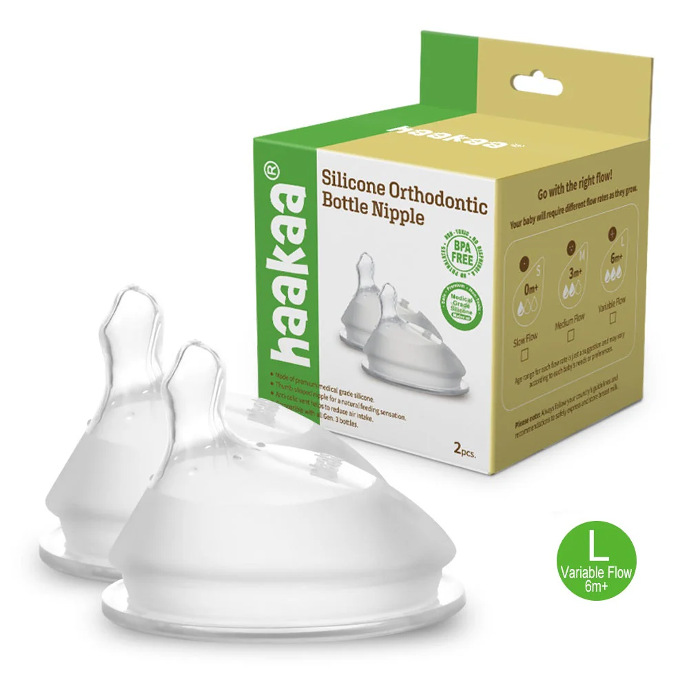 Haakaa Gen 3 Silicone Orthodontic Anti-Colic Nipple 2 PK - Image 12