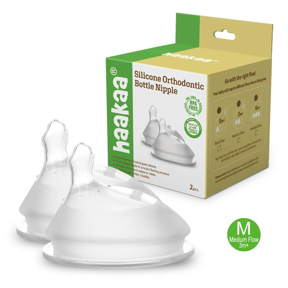 Haakaa Gen 3 Silicone Orthodontic Anti-Colic Nipple 2 PK - Image 13