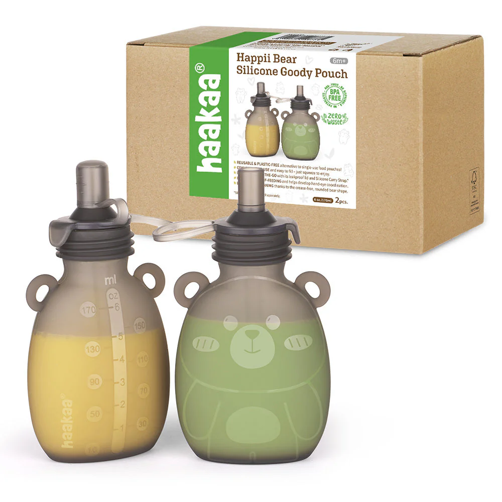 Haakaa Happii Bear Silicone Goody Pouch 6 oz - Image 11