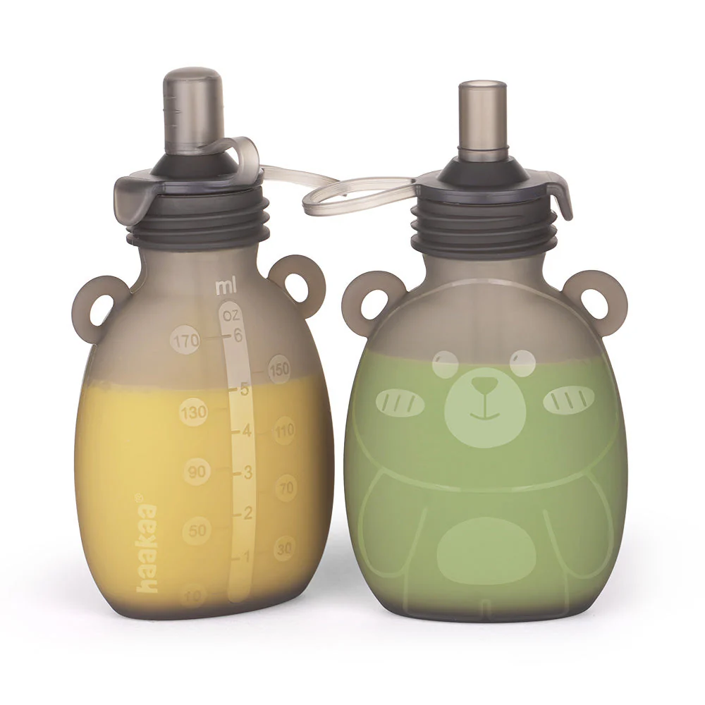 Haakaa Happii Bear Silicone Goody Pouch 6 oz - Image 7