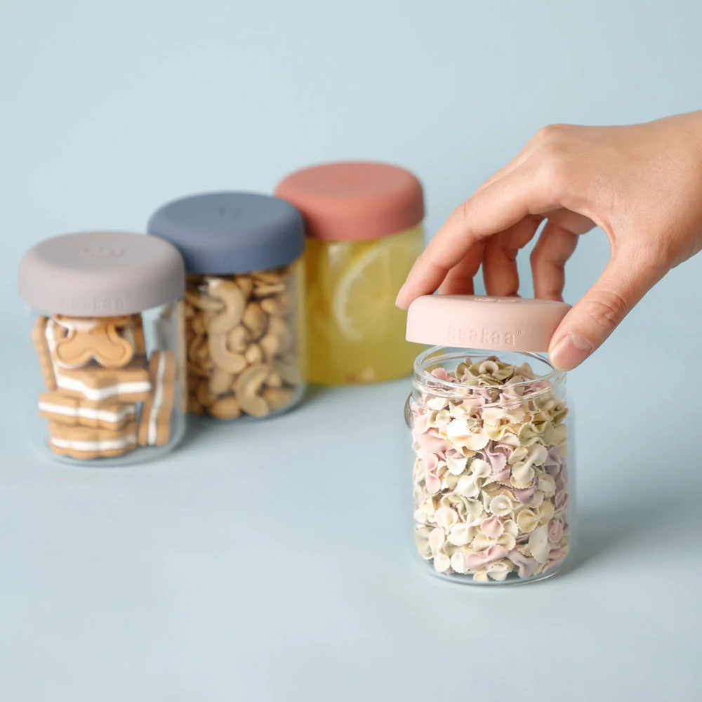 Haakaa Sealed Glass Storage Jar Set - 6 x 4 oz Glass Jars - Image 5