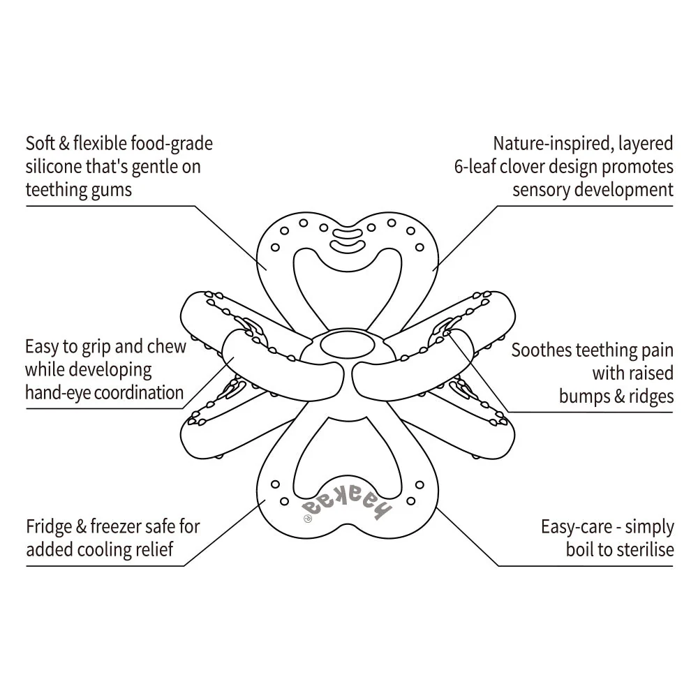 Haakaa Silicone Clover Teether 1 PK - Image 7