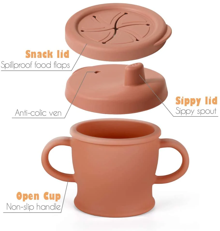 Haakaa Silicone Sip-N-Snack Cup 8 oz - Image 5