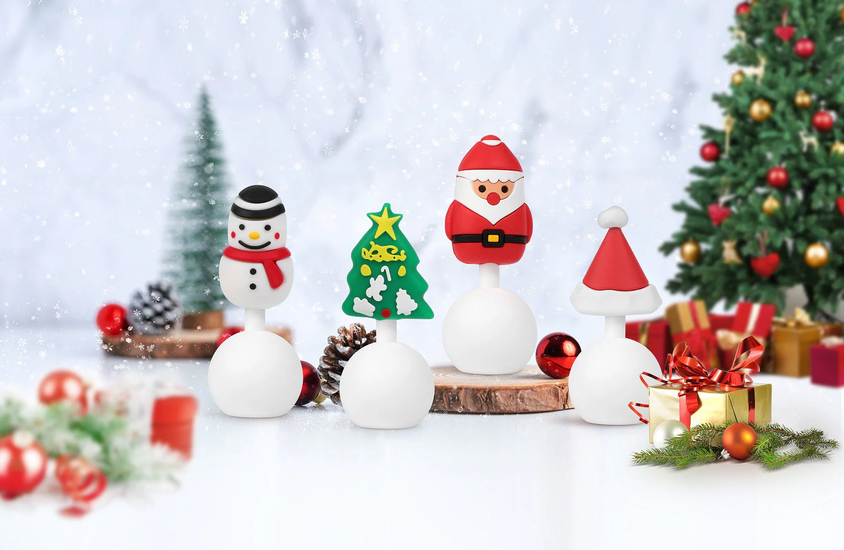 Haakaa Winter Holiday Silicone Breast Pump Stopper Gift Set 4 PK (Limited Edition) - Image 2