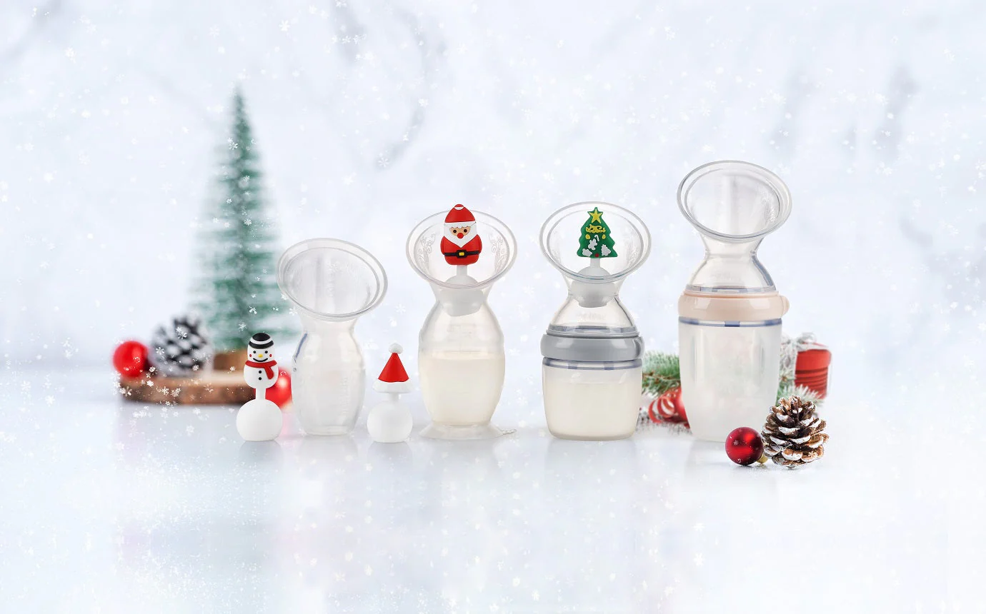 Haakaa Winter Holiday Silicone Breast Pump Stopper Gift Set 4 PK (Limited Edition) - Image 3