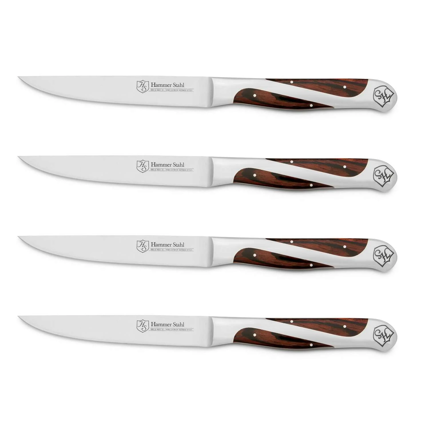 Heritage Steel Hammer Stahl 4 Piece Steak Knife Set - Image 5