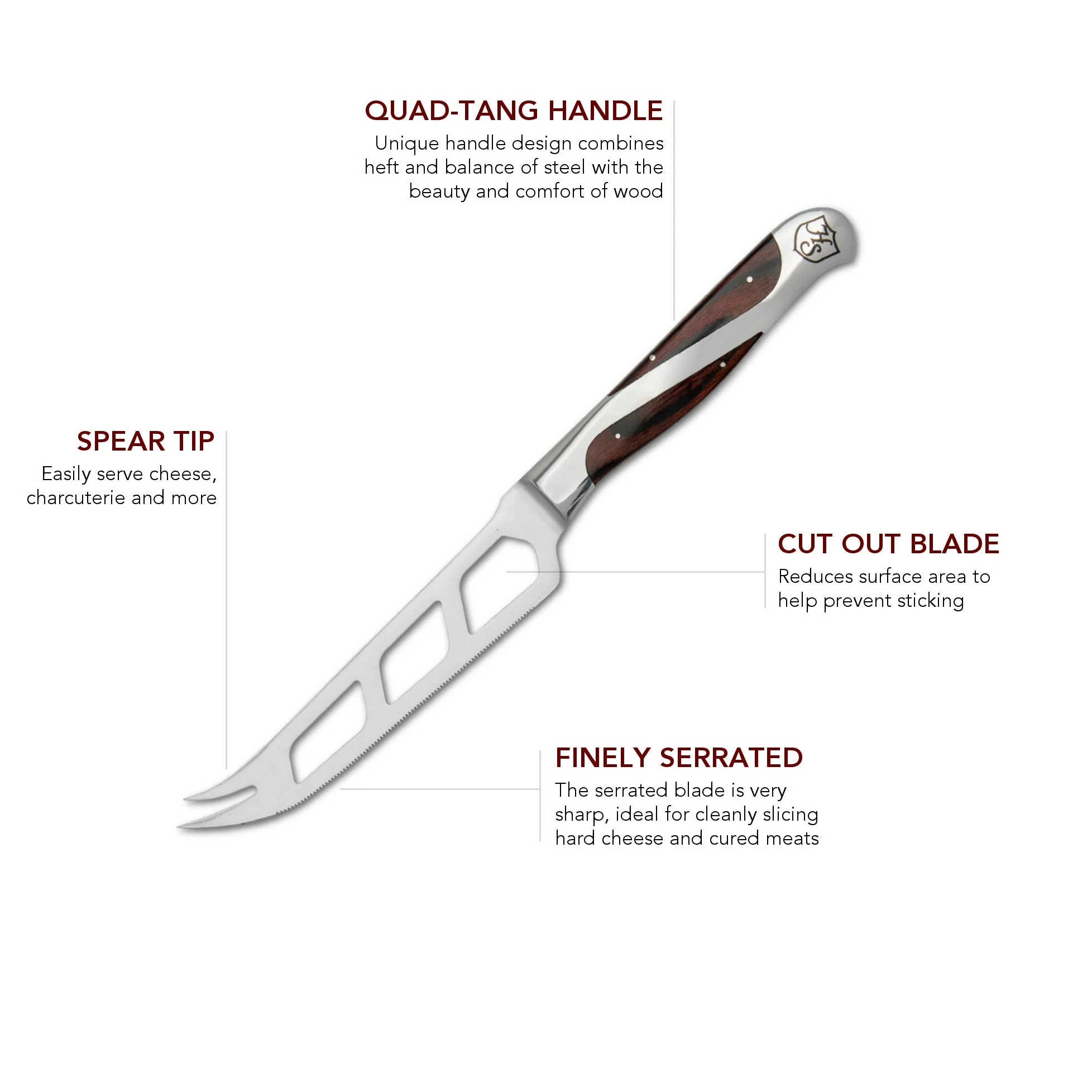Heritage Steel Hammer Stahl 5" Cheese Knife - Image 3