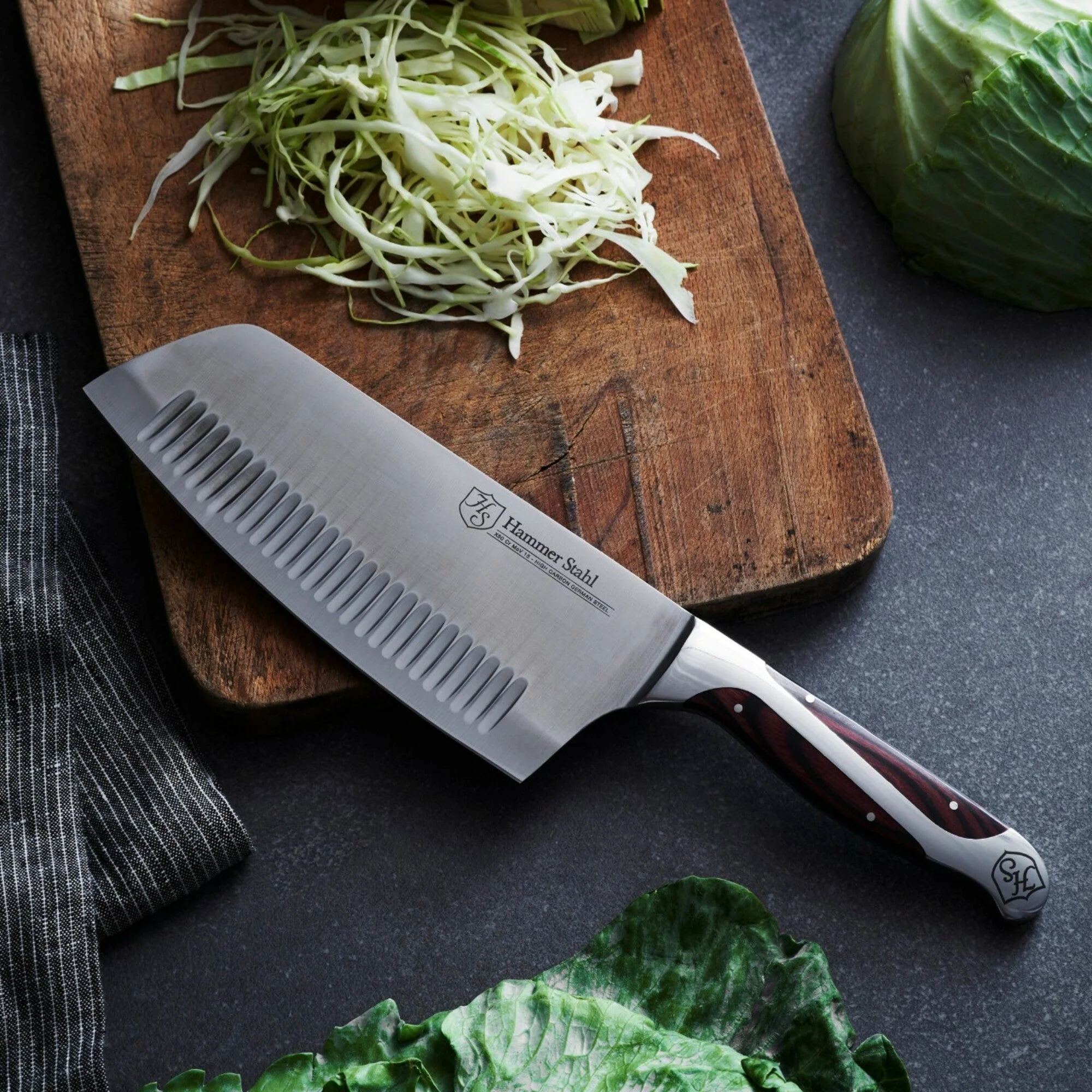 Heritage Steel Hammer Stahl 7" Vegetable Cleaver - Image 2