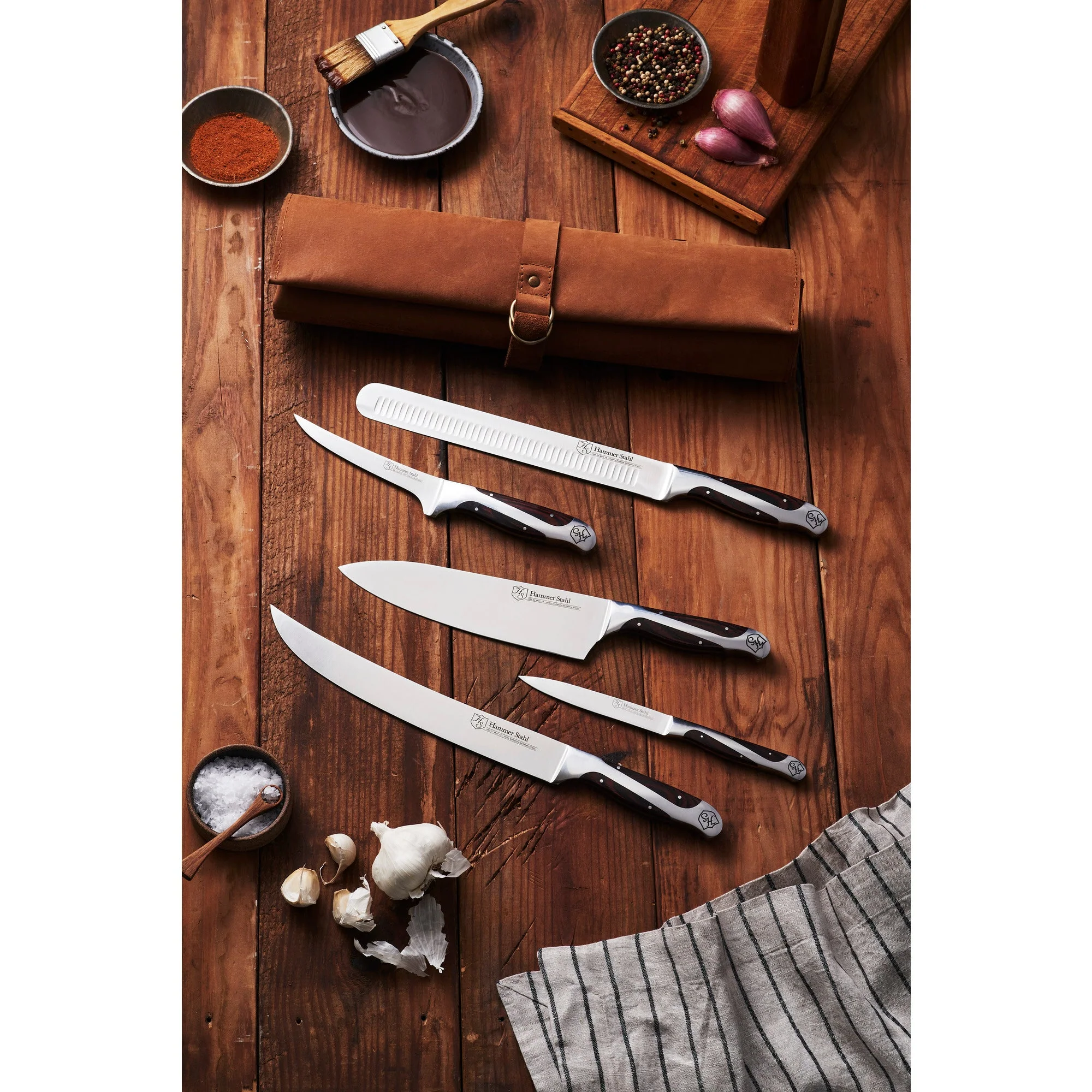 Heritage Steel Hammer Stahl Barbecue Knife Set - Image 2