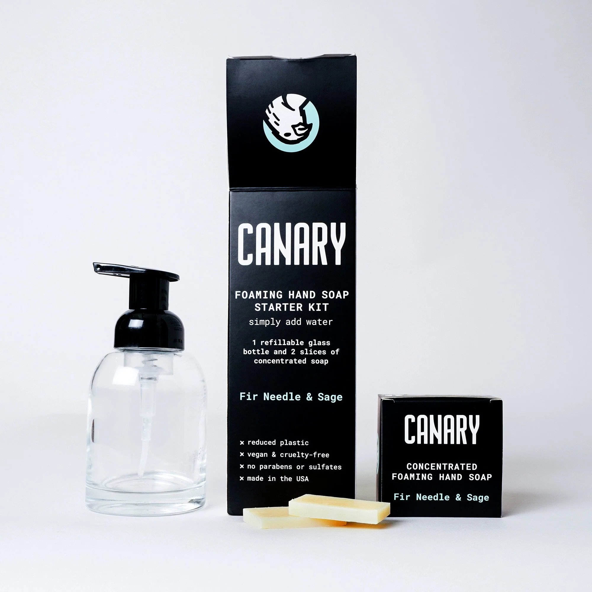 Hand Soap Starter Kit - Bottle & 2 Soap Slices