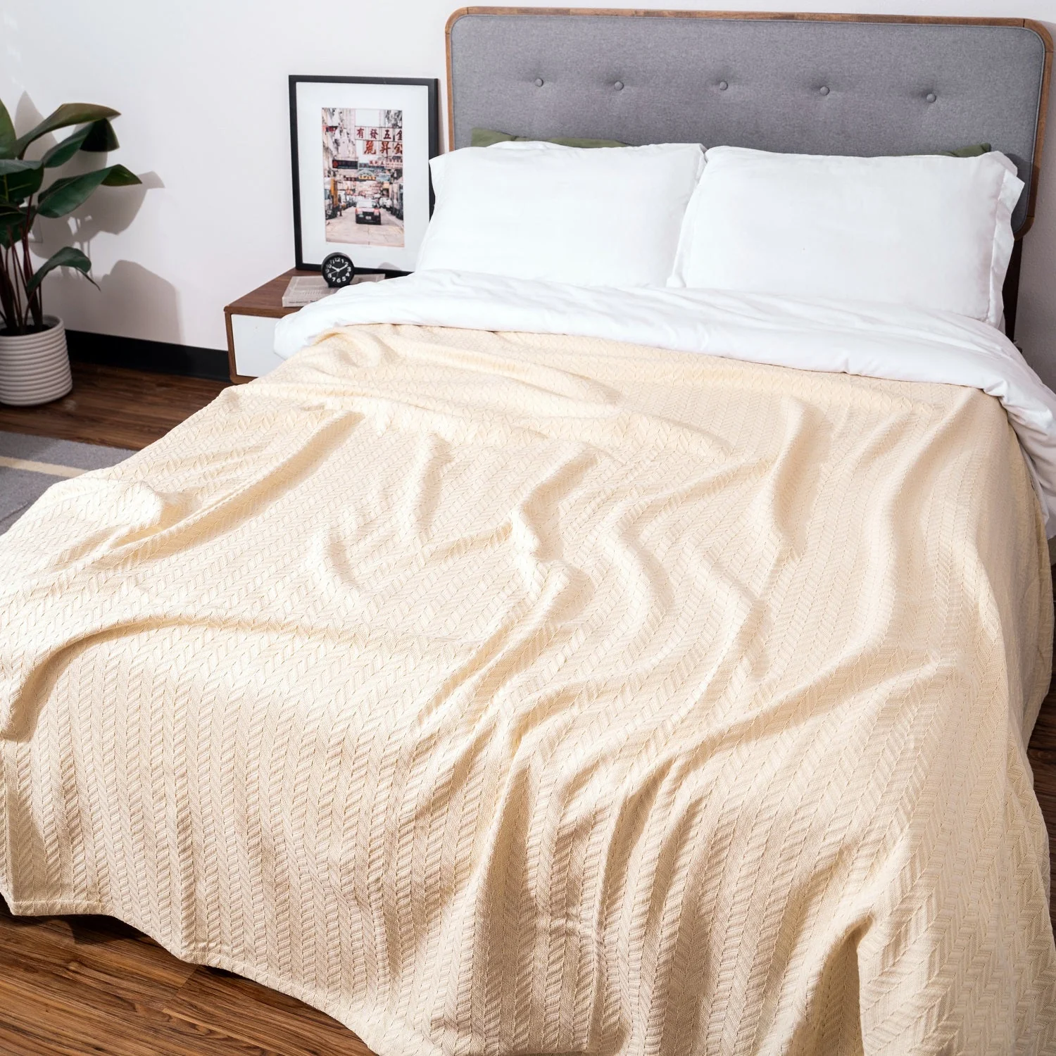 Organic Cotton Mart Herringbone Cotton Blanket - Image 5
