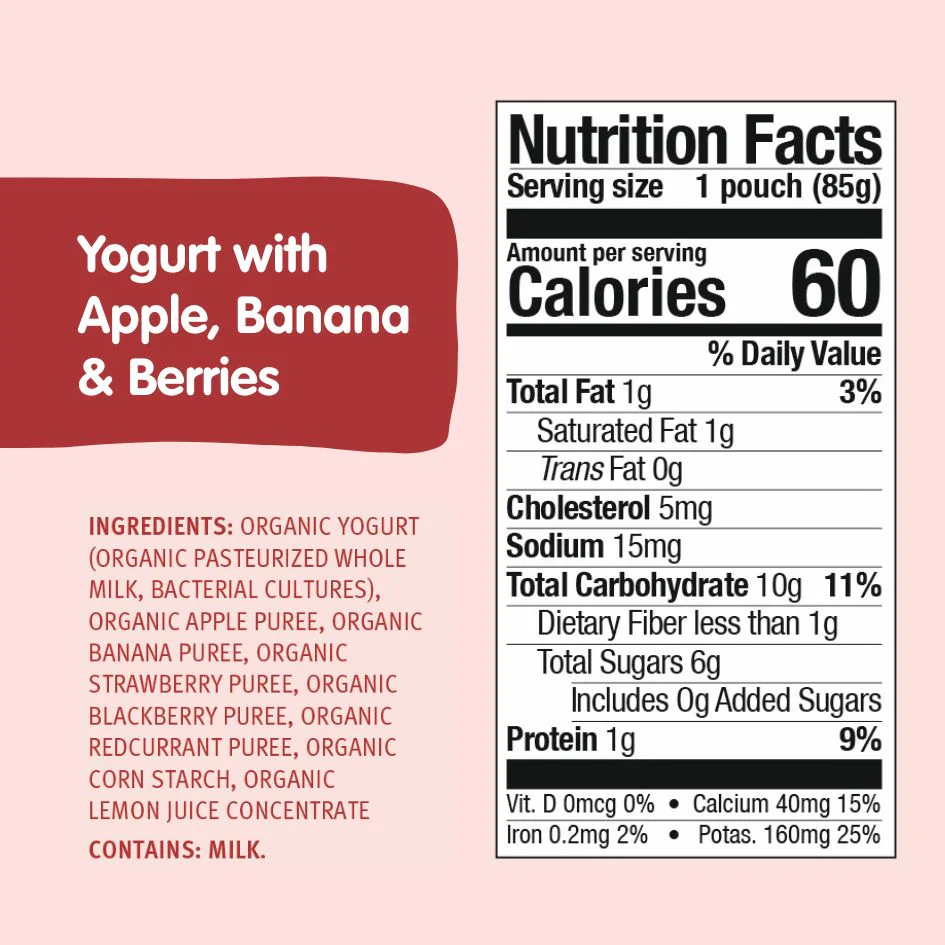 Holle Organic Yogurt Pouches - Apple, Banana & Berries - Image 4