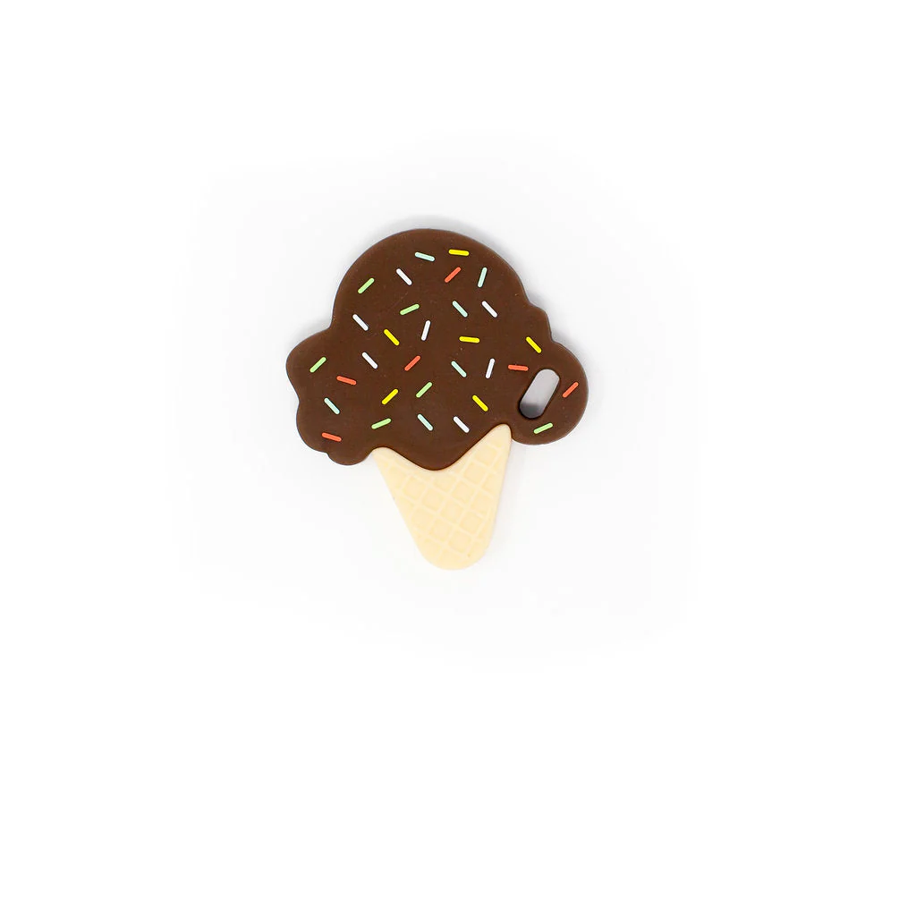 Three Hearts Ice Cream Silicone Teether - BPA Free Silicone - Image 4