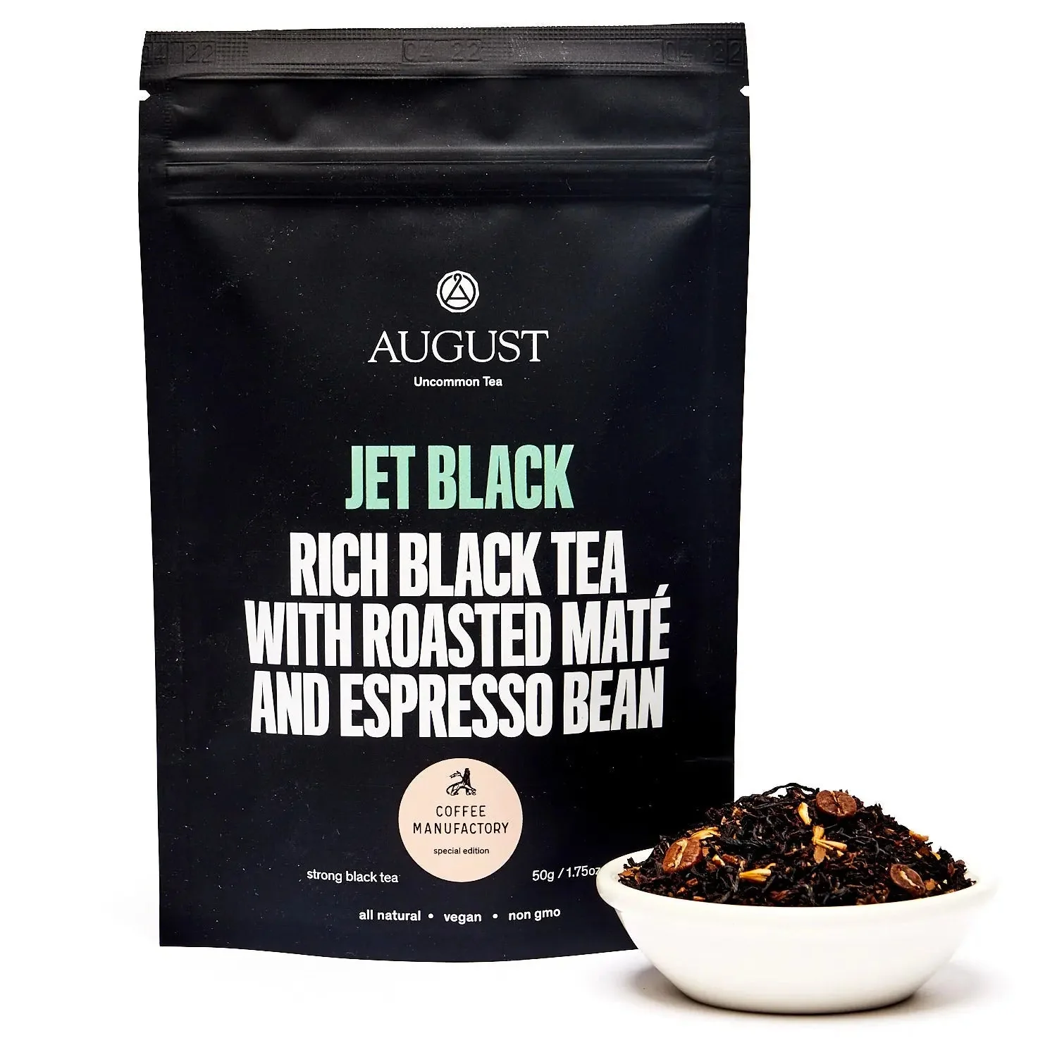 August Uncommon Tea Jet Black - Roasty Coffee Black Tea - Image 2