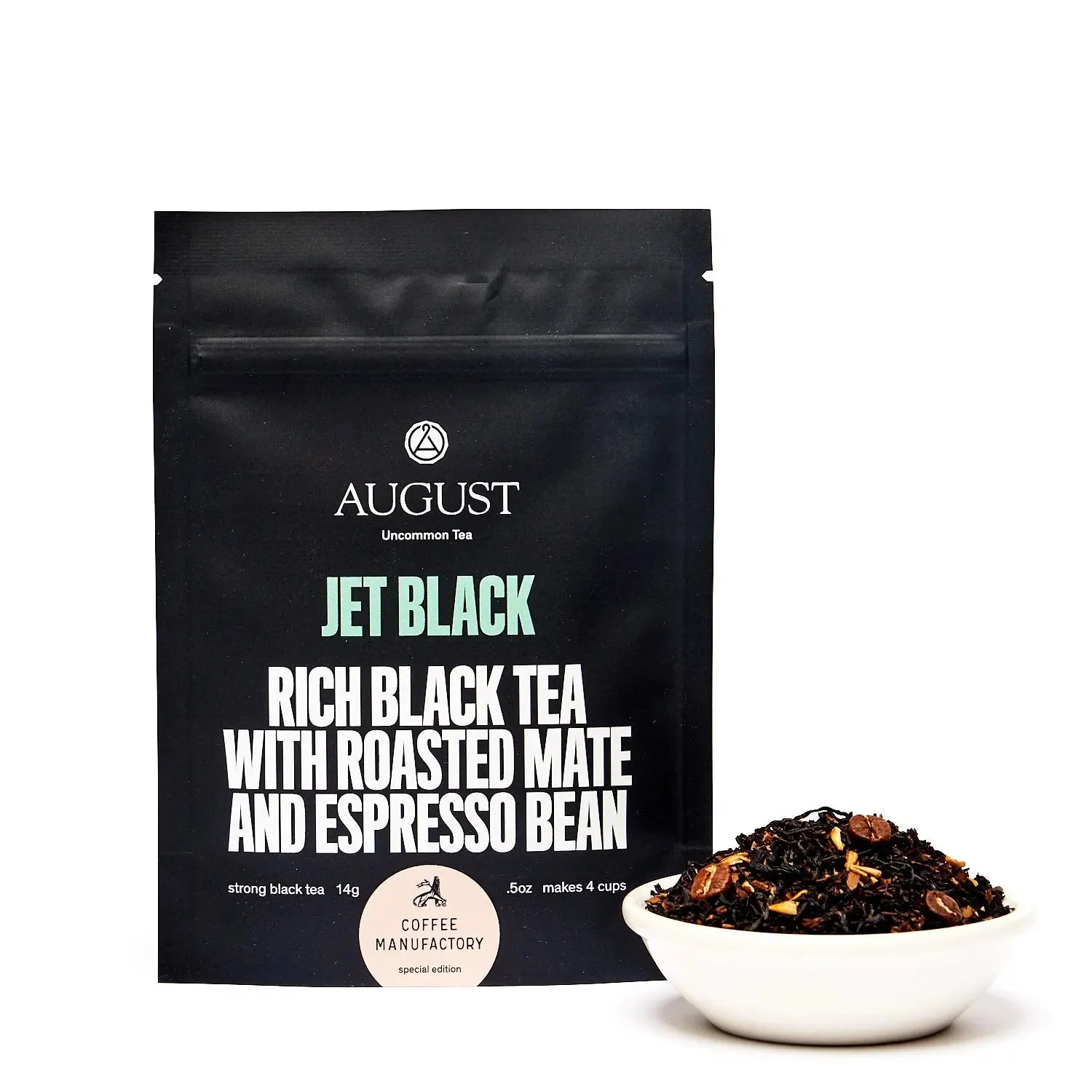 August Uncommon Tea Jet Black - Roasty Coffee Black Tea - Image 3