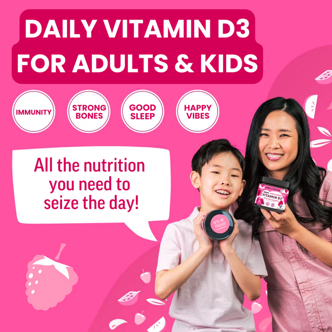Llama Naturals Organic Vitamin D3 - Raspberry Gummies - Image 5