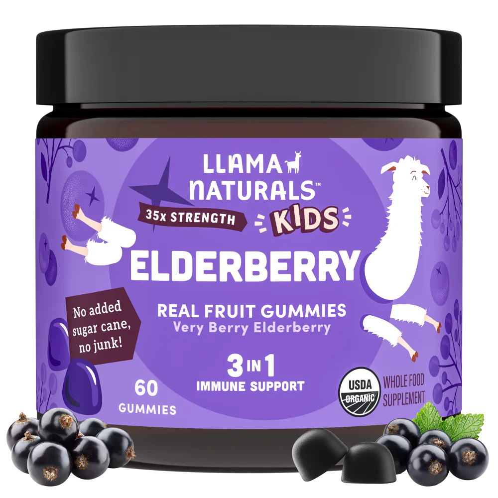 Llama Naturals Kids Elderberry Immunity Gummies (60 ct)