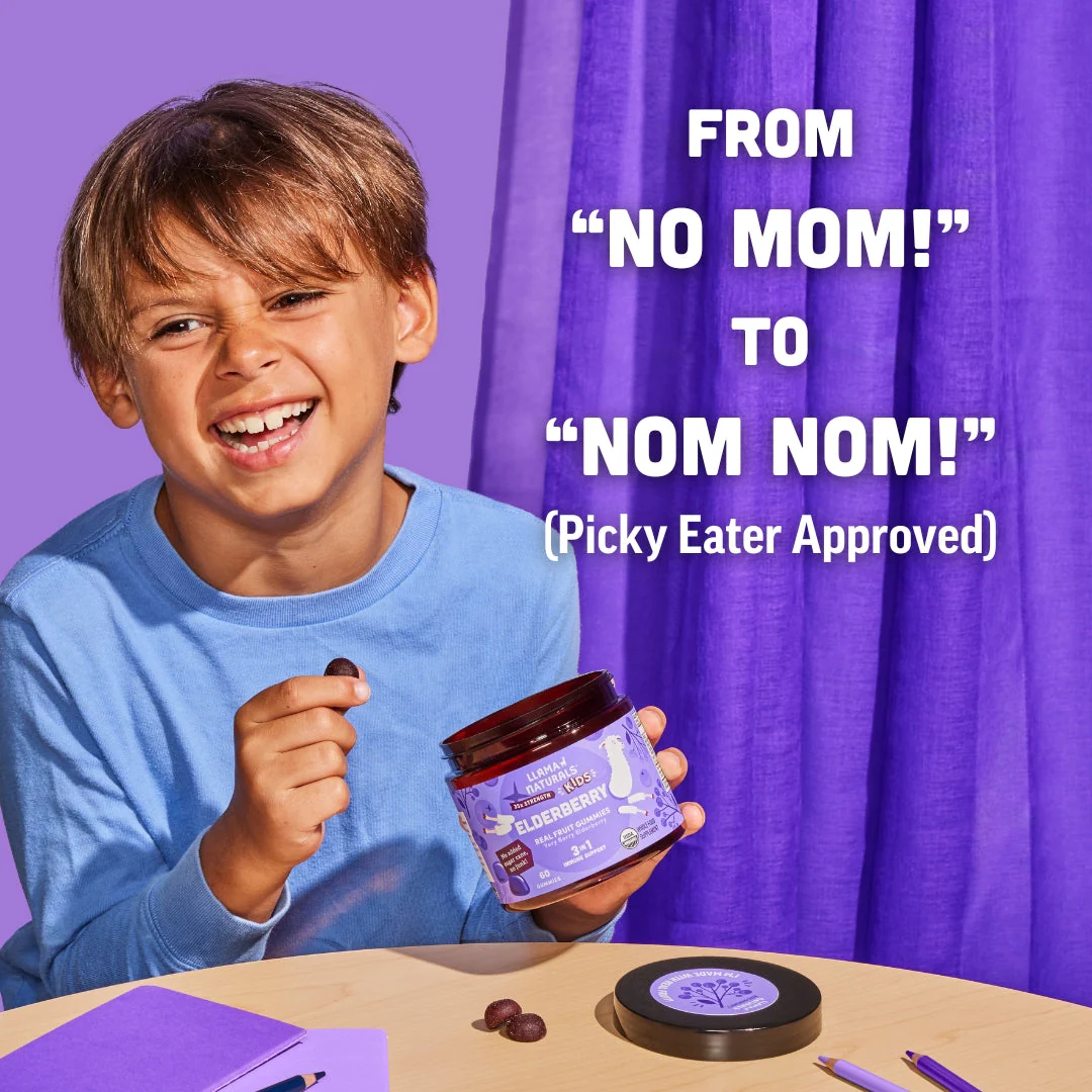 Llama Naturals Kids Elderberry Immunity Gummies (60 ct) - Image 4