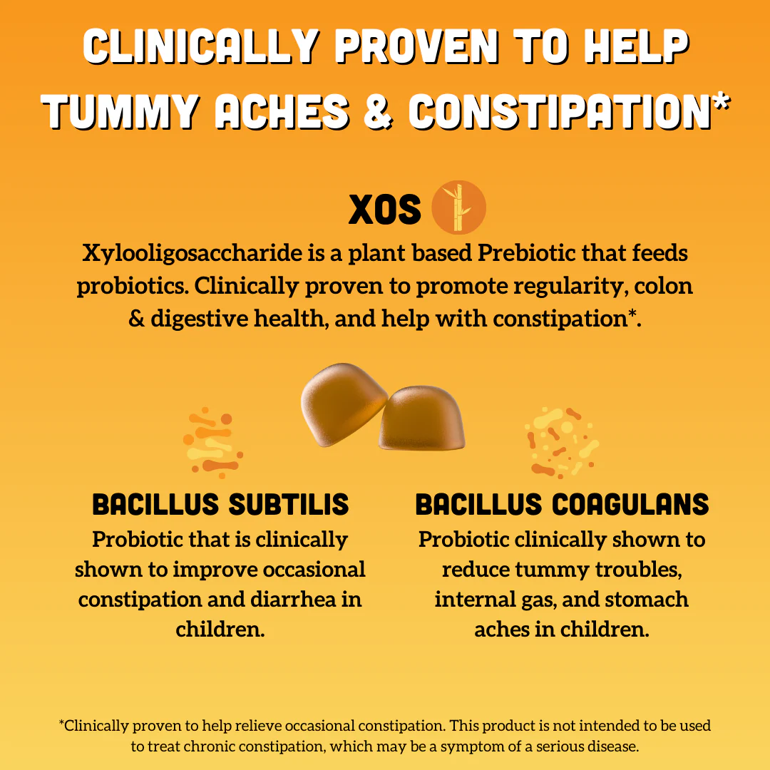 Llama Naturals Kids Prebiotic & Probiotic Gummies, Peach Mango (120 ct) - Image 3