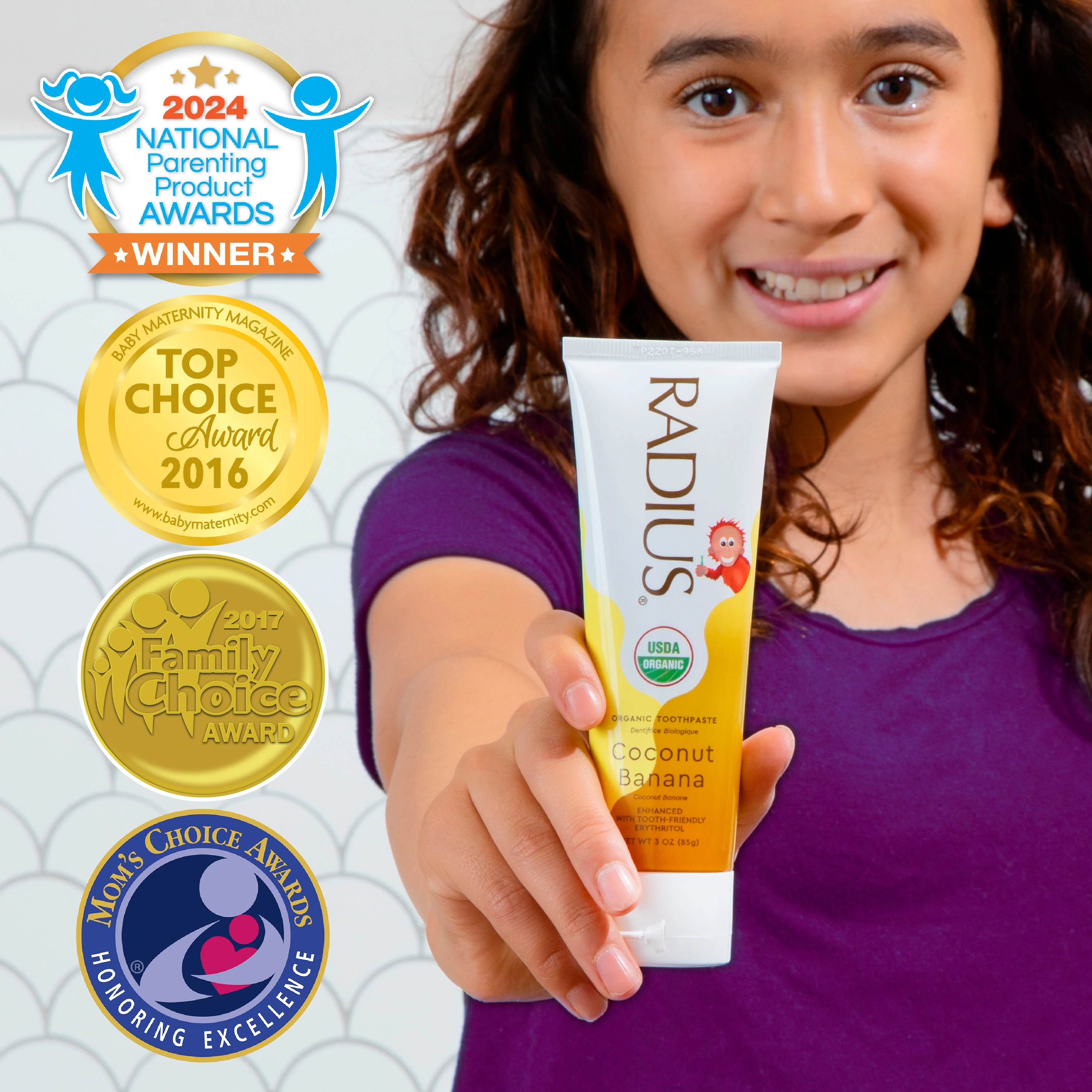 Radius Kids USDA Organic Coconut Banana Toothpaste - Image 4
