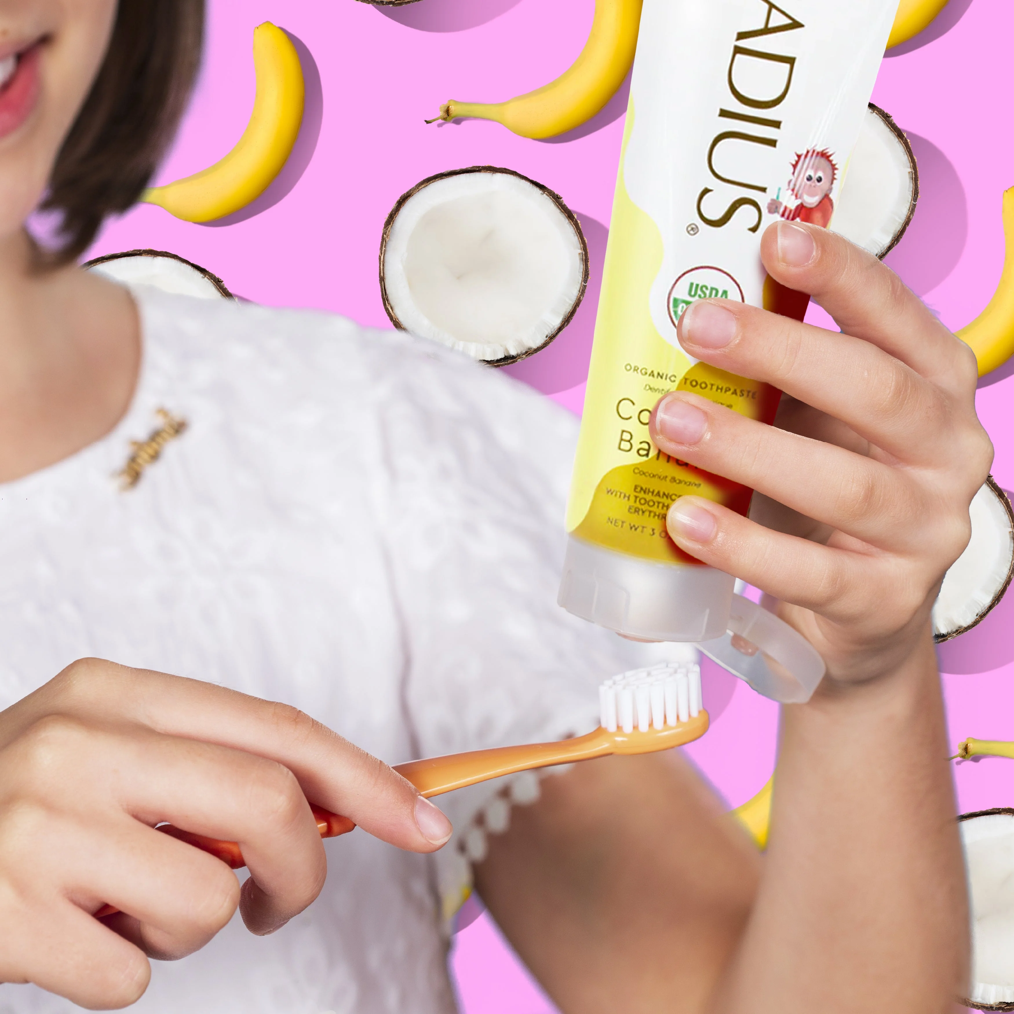 Radius Kids USDA Organic Coconut Banana Toothpaste - Image 6