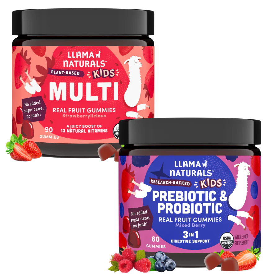 Llama Naturals Kids Vitality Bundle – Multi + Pre & Probiotic Gummies