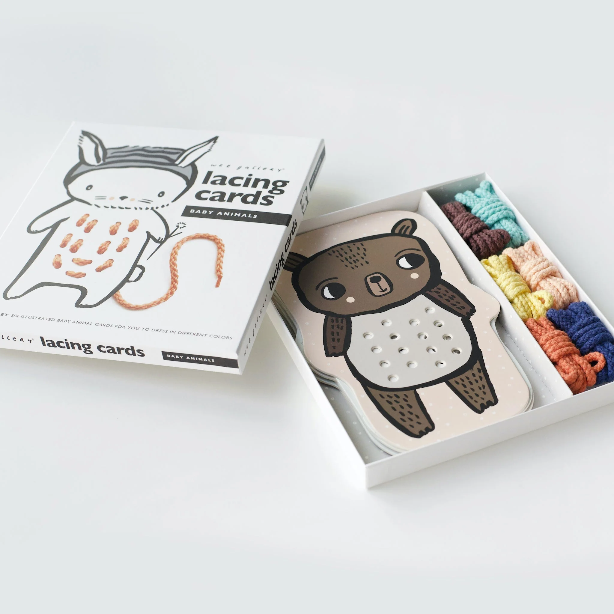 Wee Gallery Lacing Cards - Baby Animals - Image 5