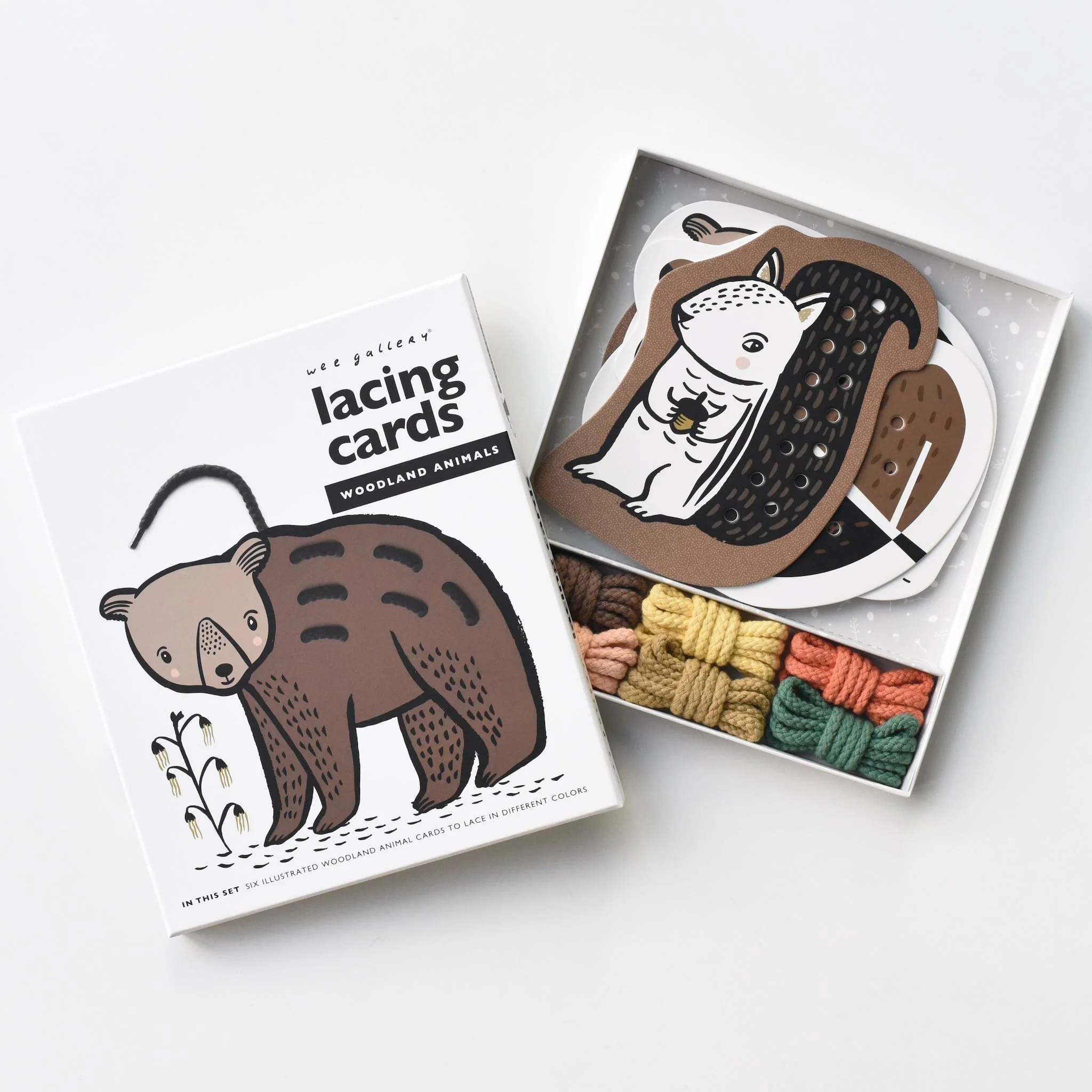 Wee Gallery Lacing Cards - Woodland Animals - Image 5