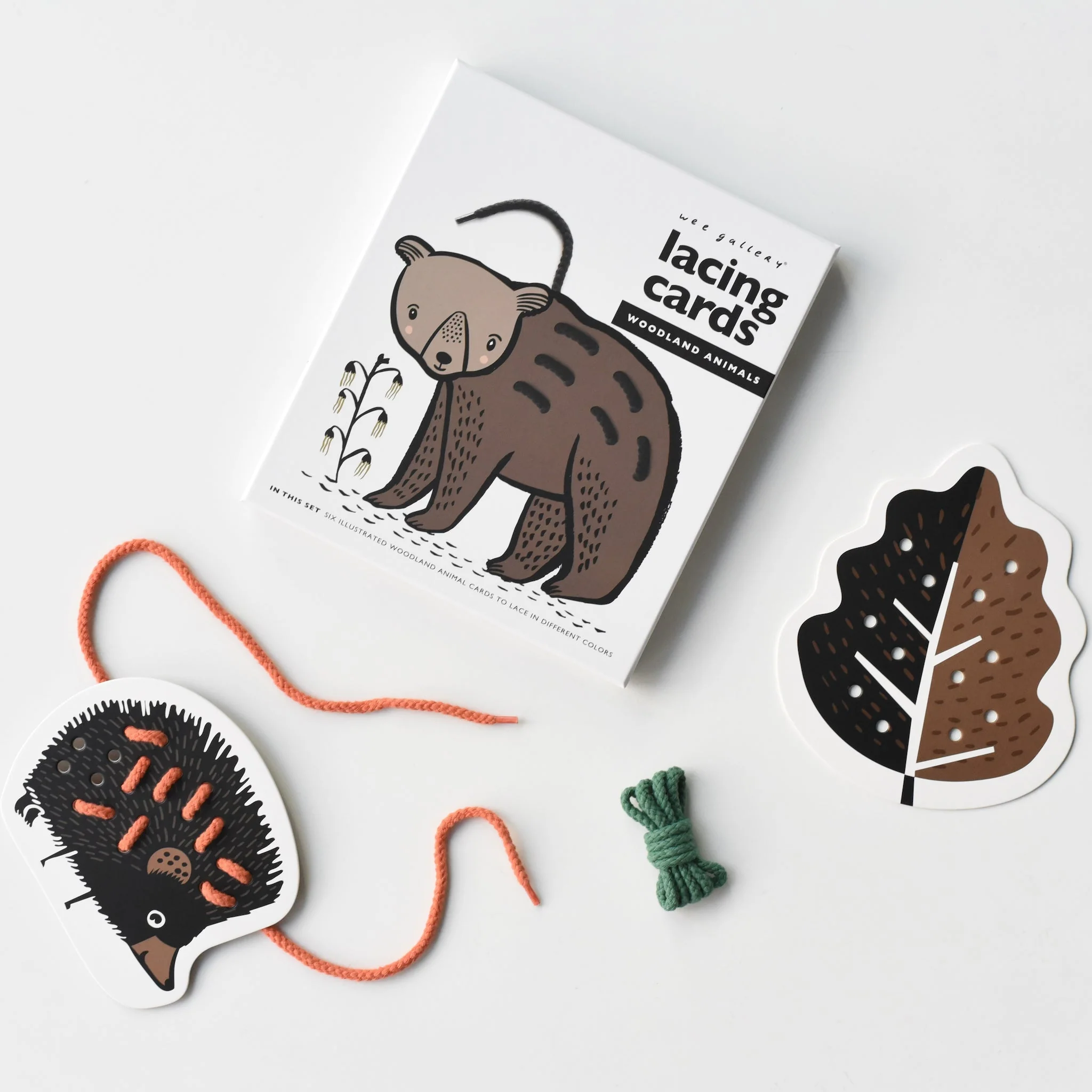 Wee Gallery Lacing Cards - Woodland Animals - Image 7