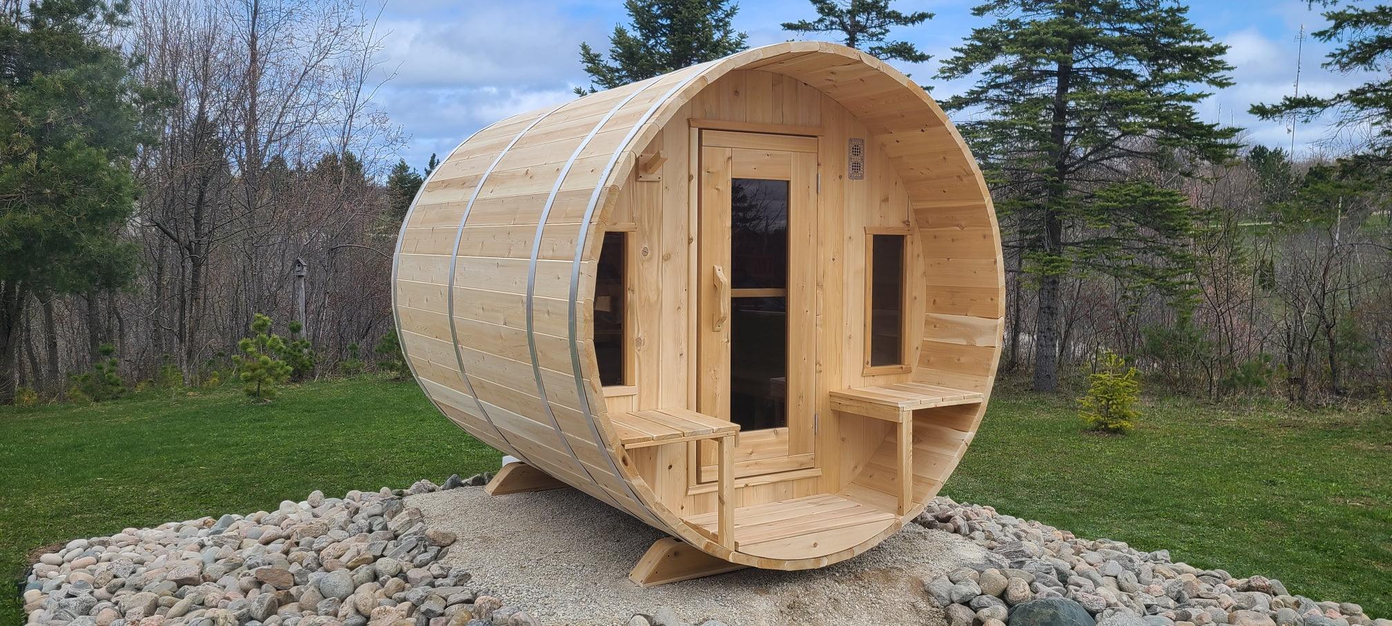 LeisureCraft Tranquility Barrel Sauna for up to 8 People | Premium Canadian Cedar - Image 2