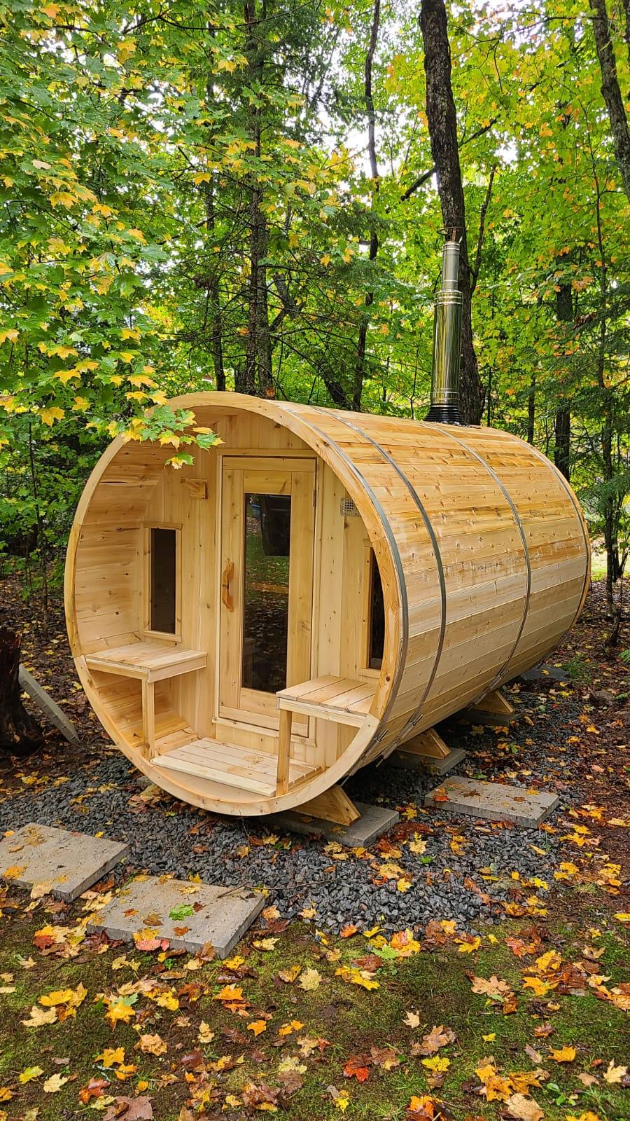 LeisureCraft Tranquility Barrel Sauna for up to 8 People | Premium Canadian Cedar - Image 5
