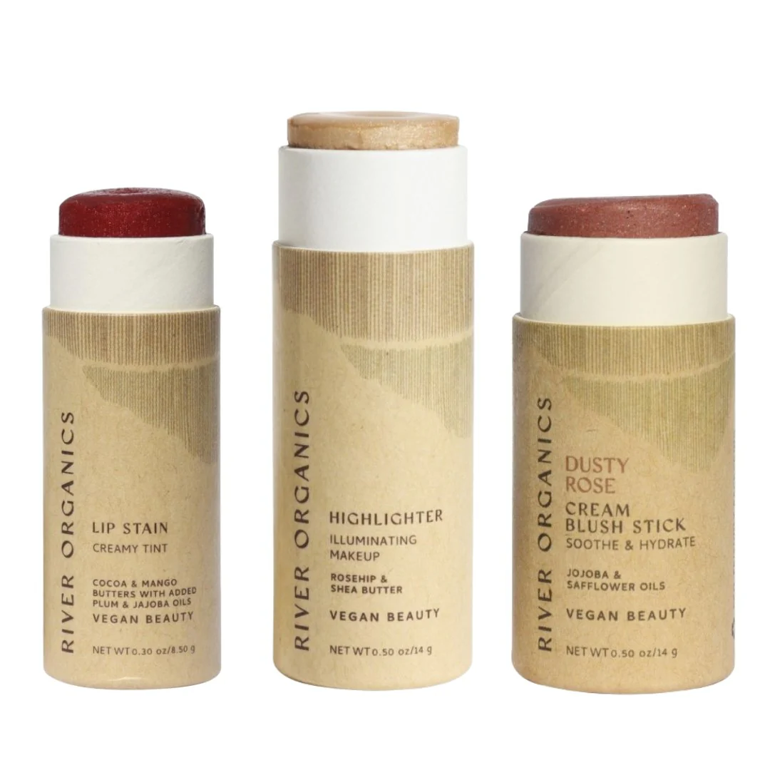 River Organics Lip + Highlighter + Blush Set - Image 4