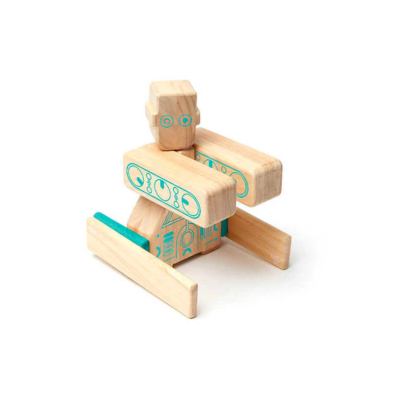Tegu Magbot  Magnetic Wooden Blocks  Future Collection, 9 pieces - Image 4