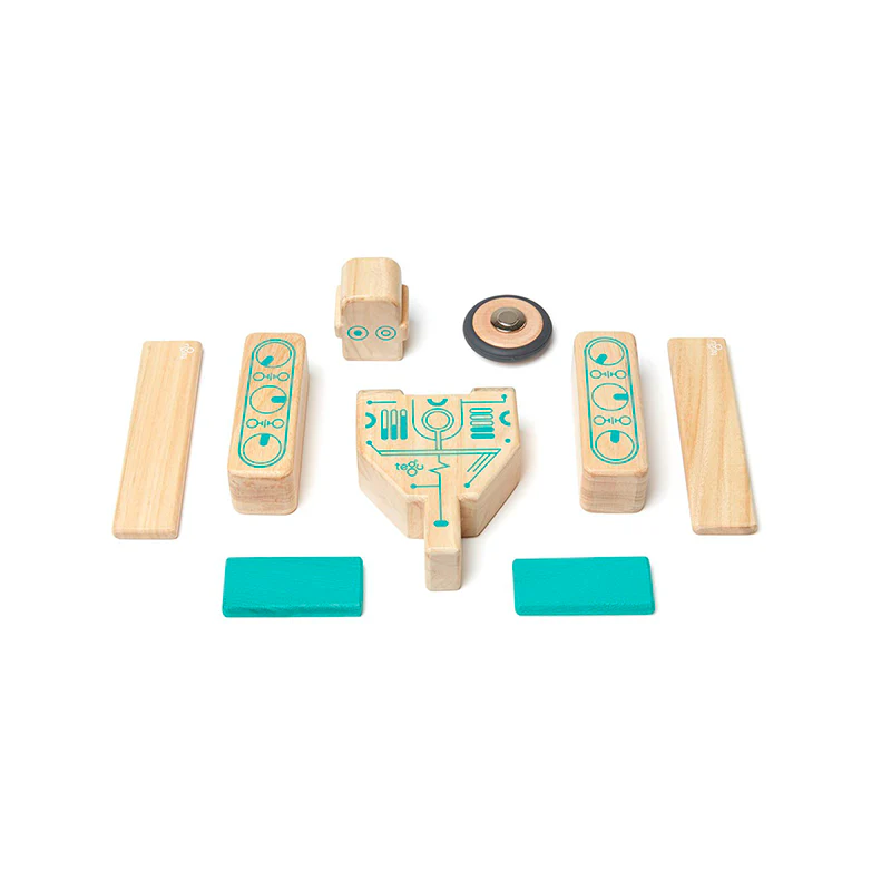 Tegu Magbot  Magnetic Wooden Blocks  Future Collection, 9 pieces - Image 6