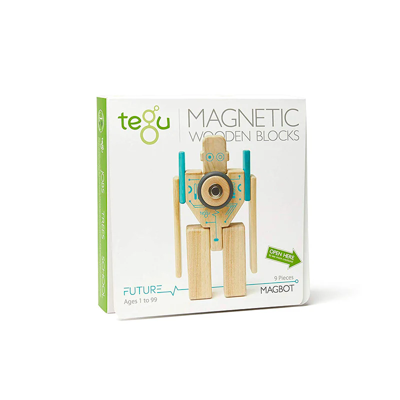 Tegu Magbot  Magnetic Wooden Blocks  Future Collection, 9 pieces - Image 7
