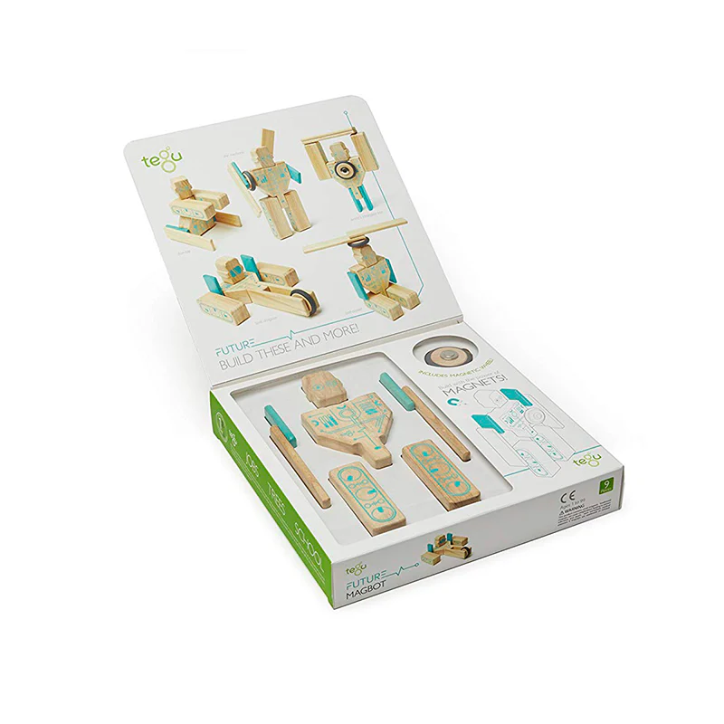 Tegu Magbot  Magnetic Wooden Blocks  Future Collection, 9 pieces - Image 8