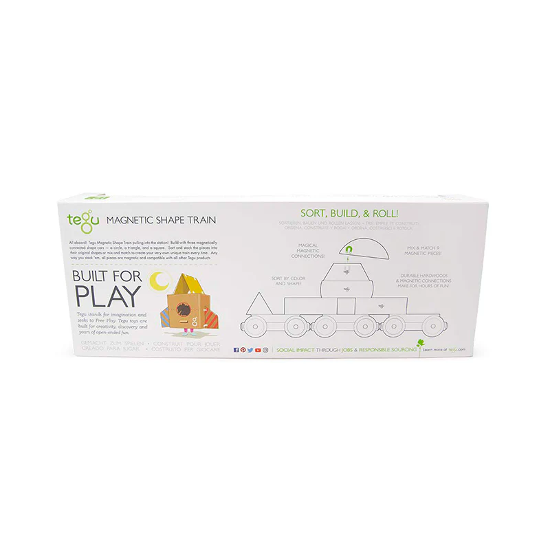 Tegu Magnetic Shape Train  Tegu Baby and Toddler  9 pieces - Image 12