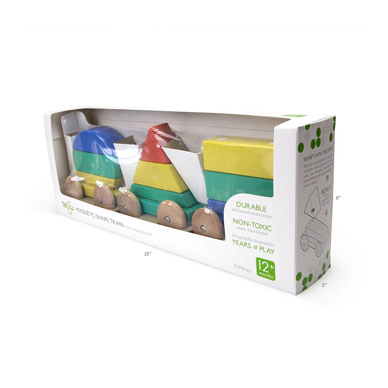 Tegu Magnetic Shape Train  Tegu Baby and Toddler  9 pieces - Image 6