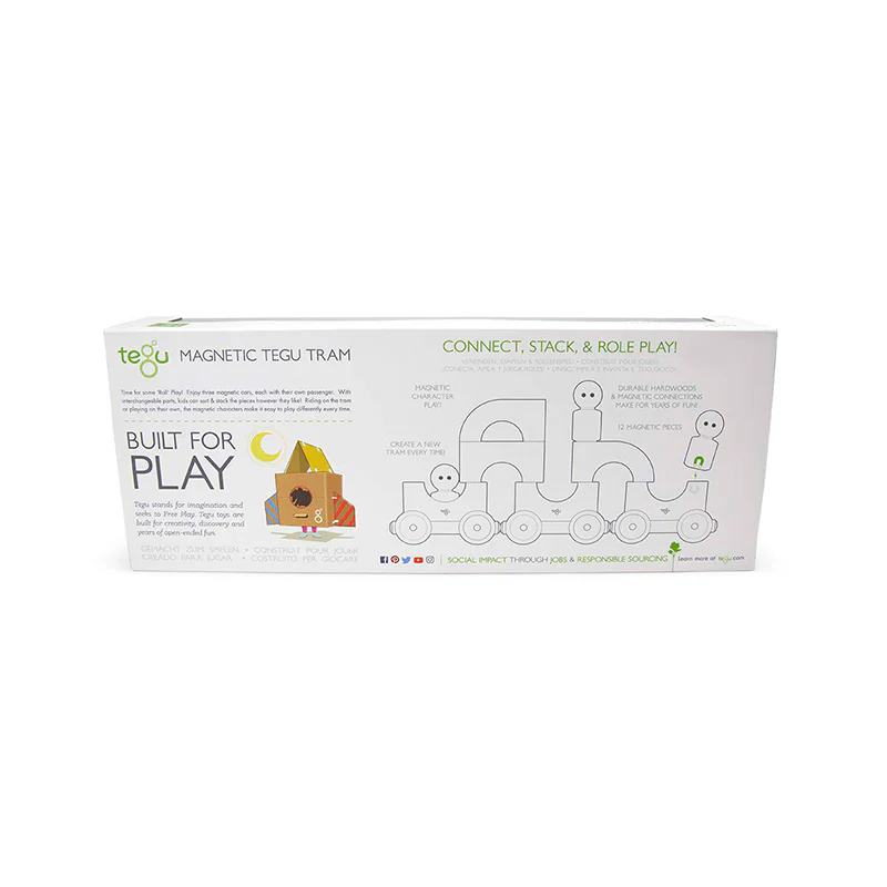 Tegu Magnetic Tegu Tram  Tegu Baby and Toddler  12 pieces - Image 14
