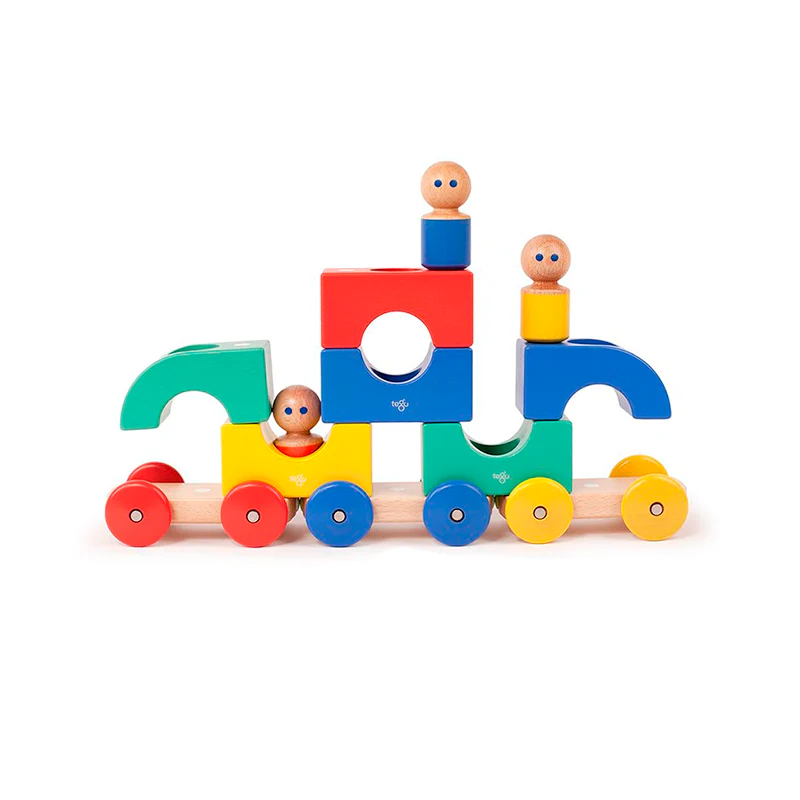 Tegu Magnetic Tegu Tram  Tegu Baby and Toddler  12 pieces - Image 2