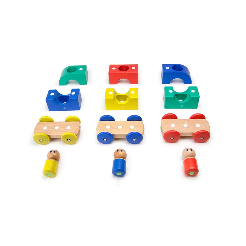 Tegu Magnetic Tegu Tram  Tegu Baby and Toddler  12 pieces - Image 3