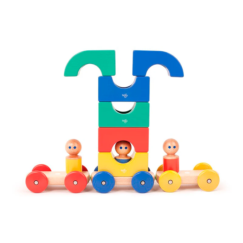 Tegu Magnetic Tegu Tram  Tegu Baby and Toddler  12 pieces - Image 5