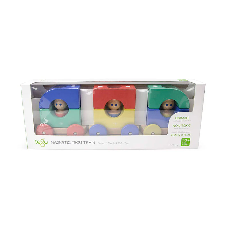 Tegu Magnetic Tegu Tram  Tegu Baby and Toddler  12 pieces - Image 6