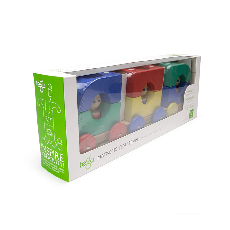 Tegu Magnetic Tegu Tram  Tegu Baby and Toddler  12 pieces - Image 7