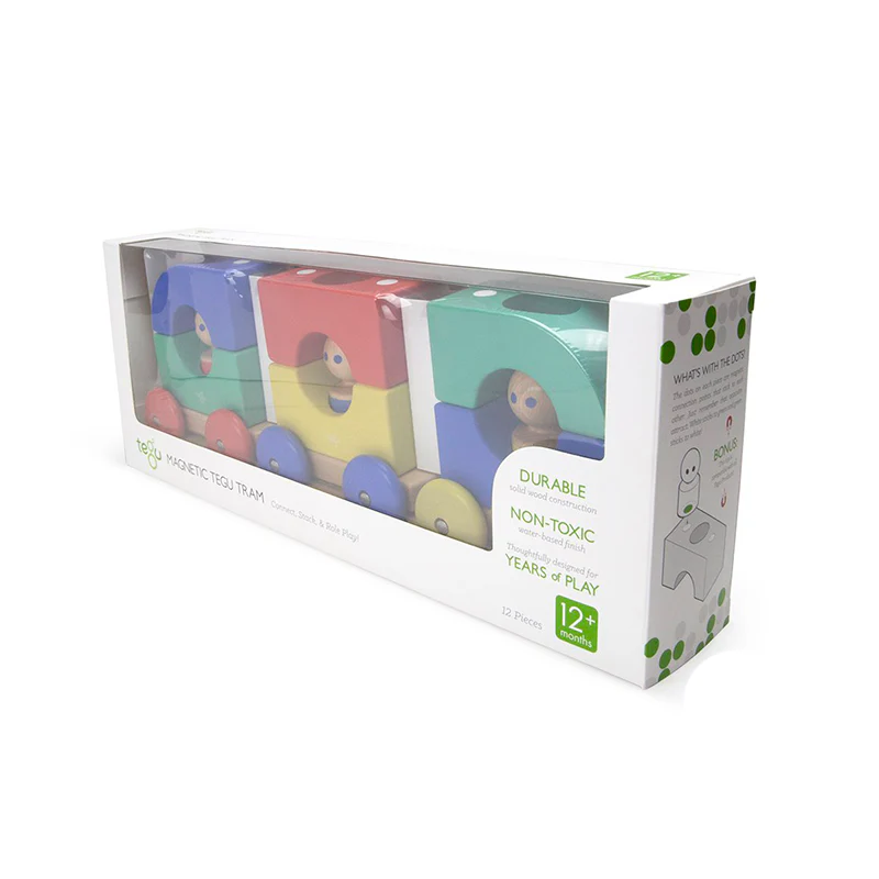 Tegu Magnetic Tegu Tram  Tegu Baby and Toddler  12 pieces - Image 8