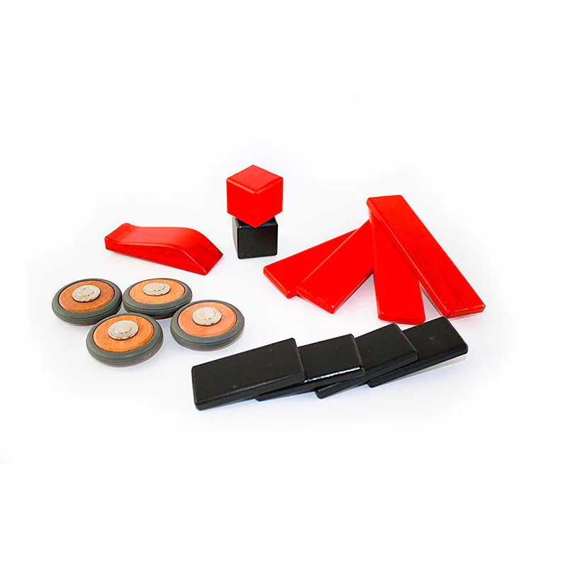 Tegu Magnetic Wooden Wheels  Magnetic Wooden Blocks  4 pieces - Image 3