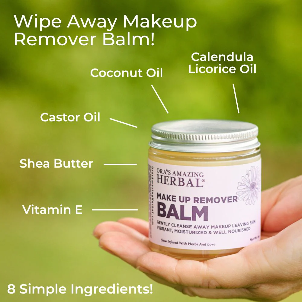 Ora's Amazing Herbal Make Up Remover Balm with Calendula, Fragrance Free - Image 4