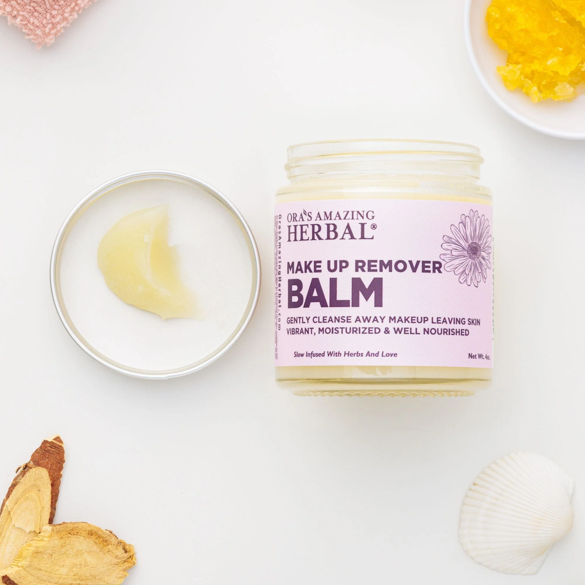 Ora's Amazing Herbal Make Up Remover Balm with Calendula, Fragrance Free - Image 5
