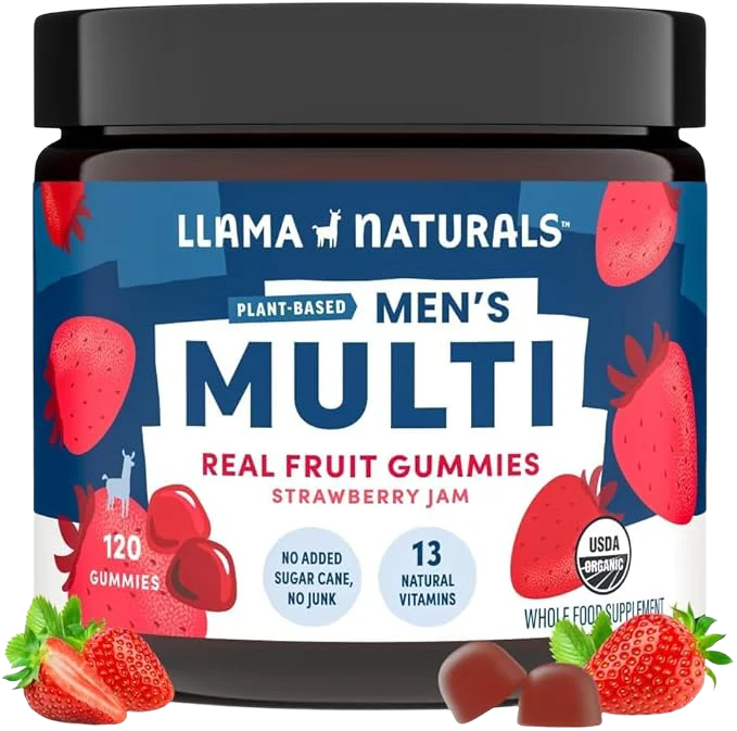Llama Naturals Mens Multivitamin Gummies - Strawberry (120ct)